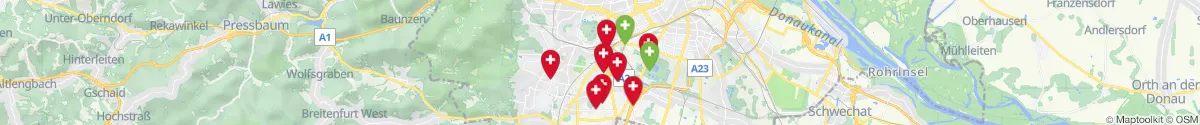Kartenansicht für Apotheken-Notdienste in der Nähe von 1120 - Meidling (Wien)